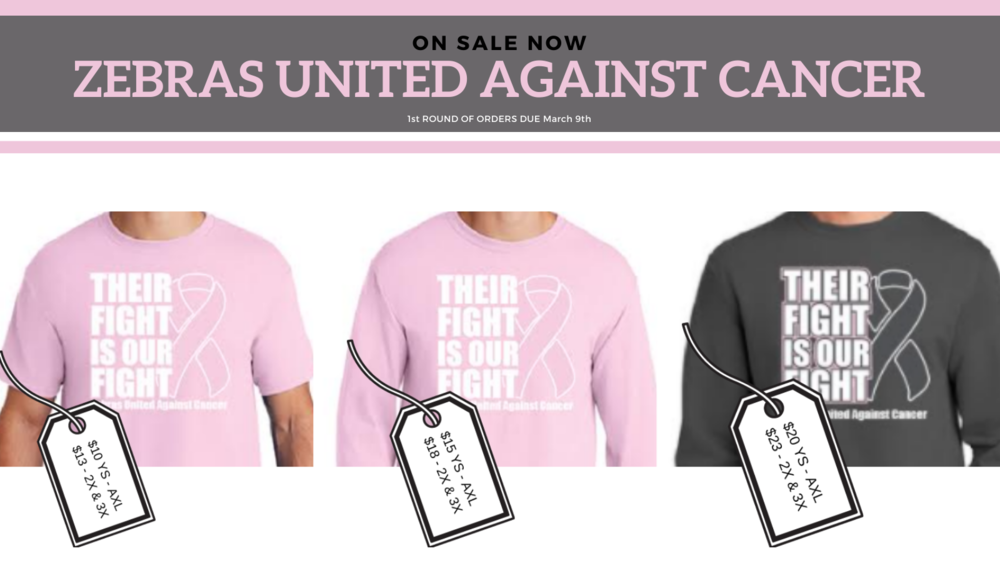 Zebras United Against Cancer Committee Launches T-shirt to Raise Money for ZEBRA Staff/Students Battling Cancer