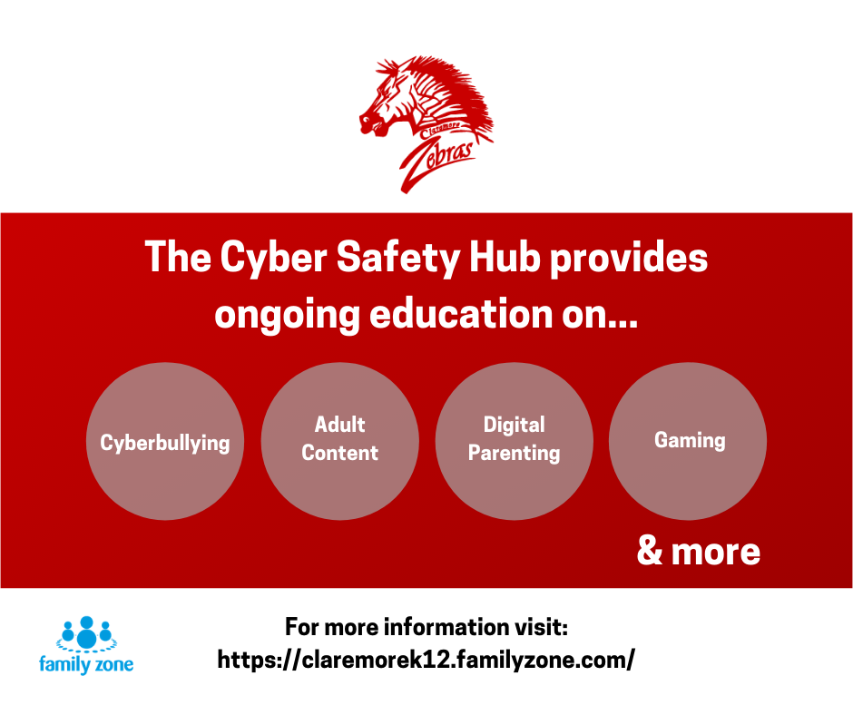 Claremore (CPS) Offers FREE ZEBRA โFamily Zone Cyber Safety Hub