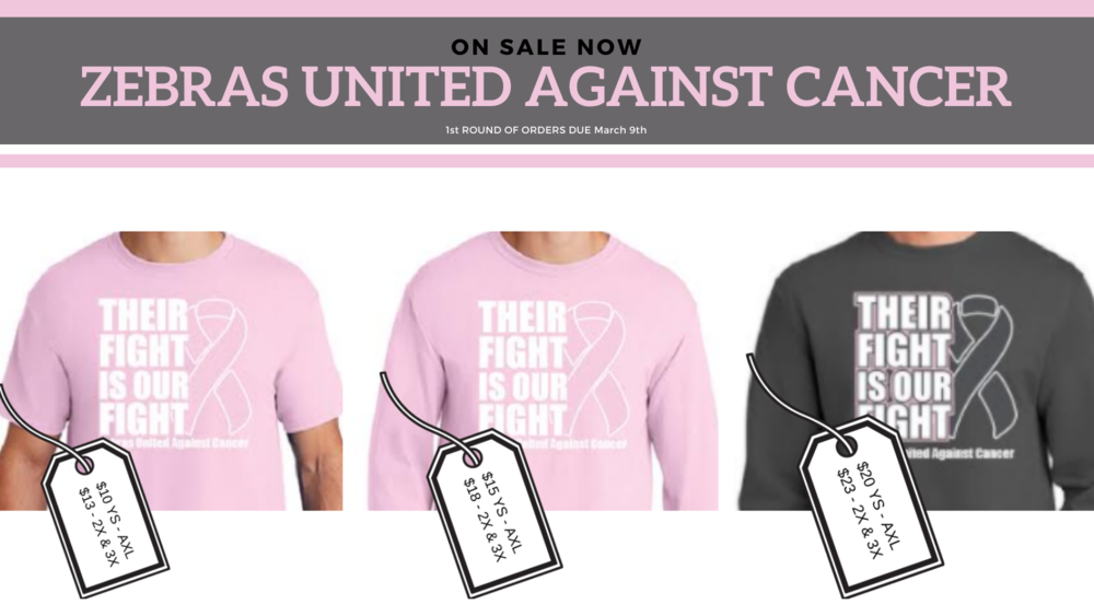 Zebras United Against Cancer Committee Launches T-shirt to Raise Money for ZEBRA Staff/Students  Battling Cancer