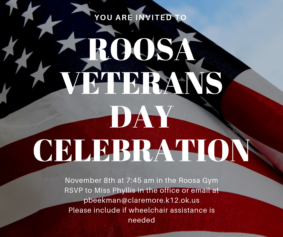 Veteran's Day Assembly Save the Date