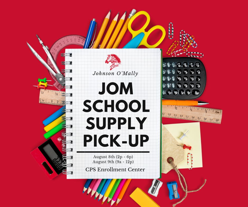 JOM School Supply Pick Up Dates 2019
