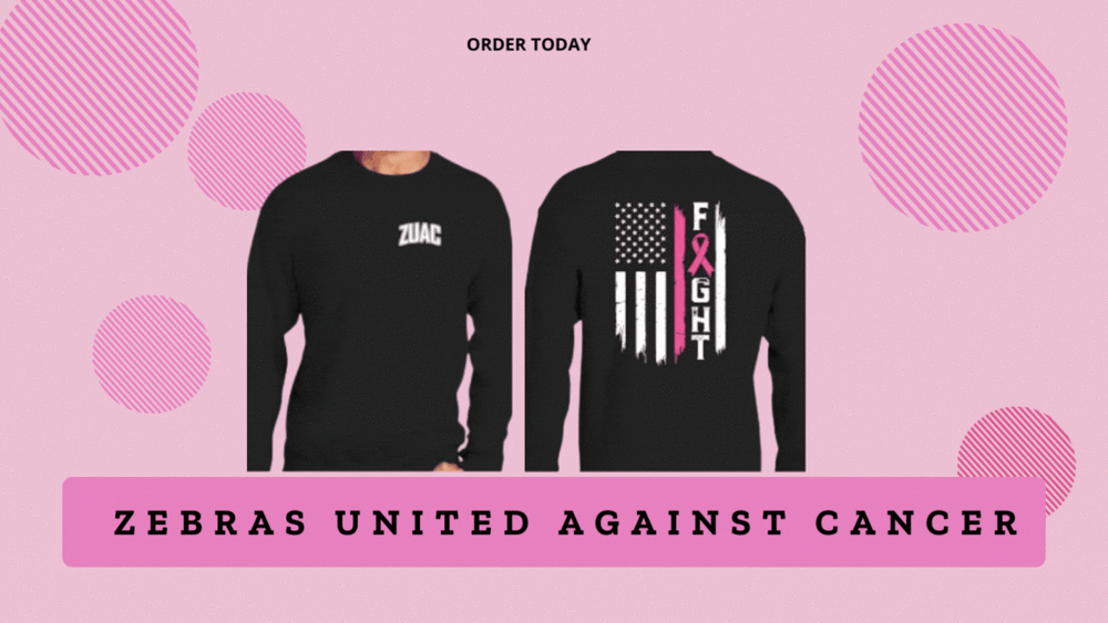 ZUAC - Zebras United Against Cancer shirt now on sale