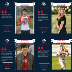 ⭐ Lane King - Academic Team ⭐ Hannah Kropp - Choir ⭐ Trinity Lakey - Robotics ⭐ Cameron Palmer - Baseball