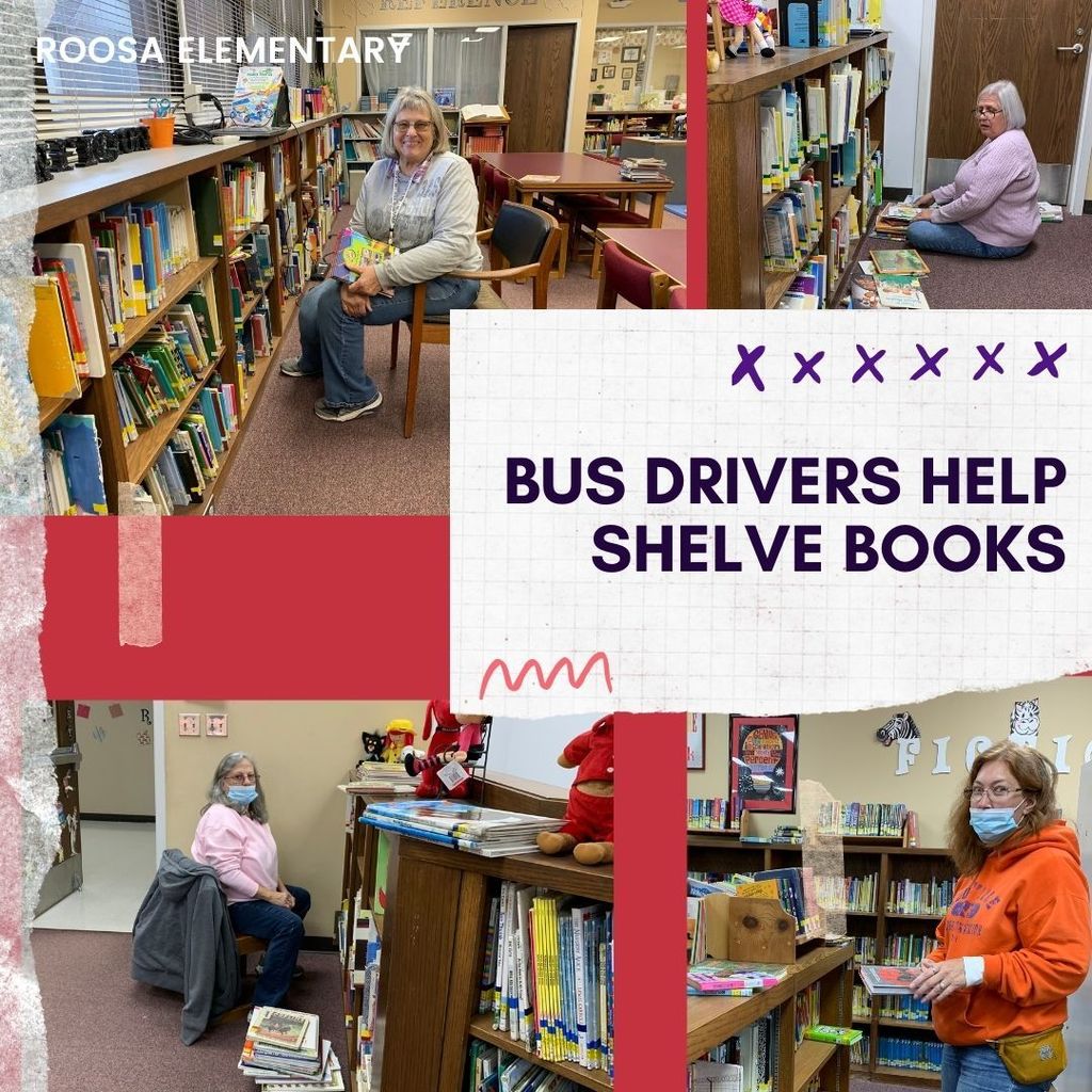 Bus Drivers help in the Library