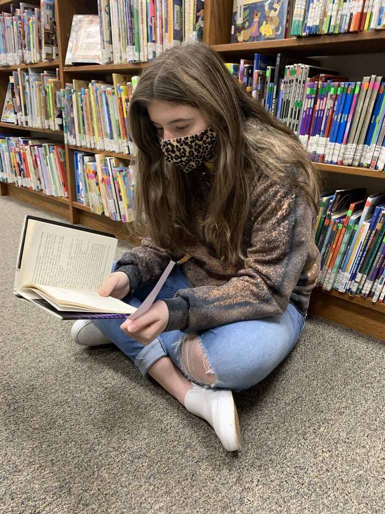 In celebration of Read Across America Week, our librarian Mrs. Troyer is hosting DEAR time in her library for 2nd-5th grade students. DEAR stands for Drop Everything And Read. Here, several 5th graders "stretched out" in the library and spent time reading their library books. #CPSZEBRAPRIDE