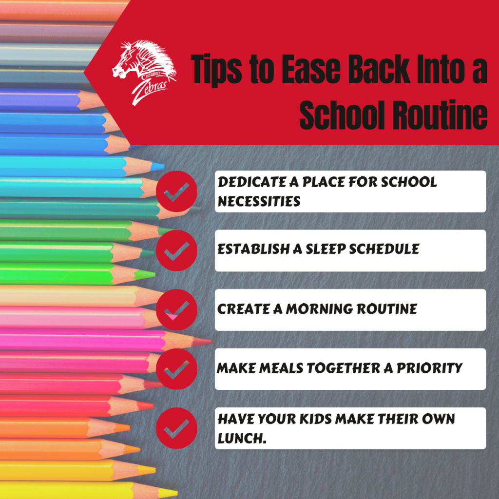 Research shows that routines are just as important for children as they are for adults. Just like adults, children feel more confident and secure when their daily activities are predictable and familiar. A consistent daily schedule and step-by-step routines give children a predictable day. For this #wellnesswednesday, we want to share some tips to ease back into a school routine. Let's make this last 9 weeks count! #CPSZEBRAPRIDE