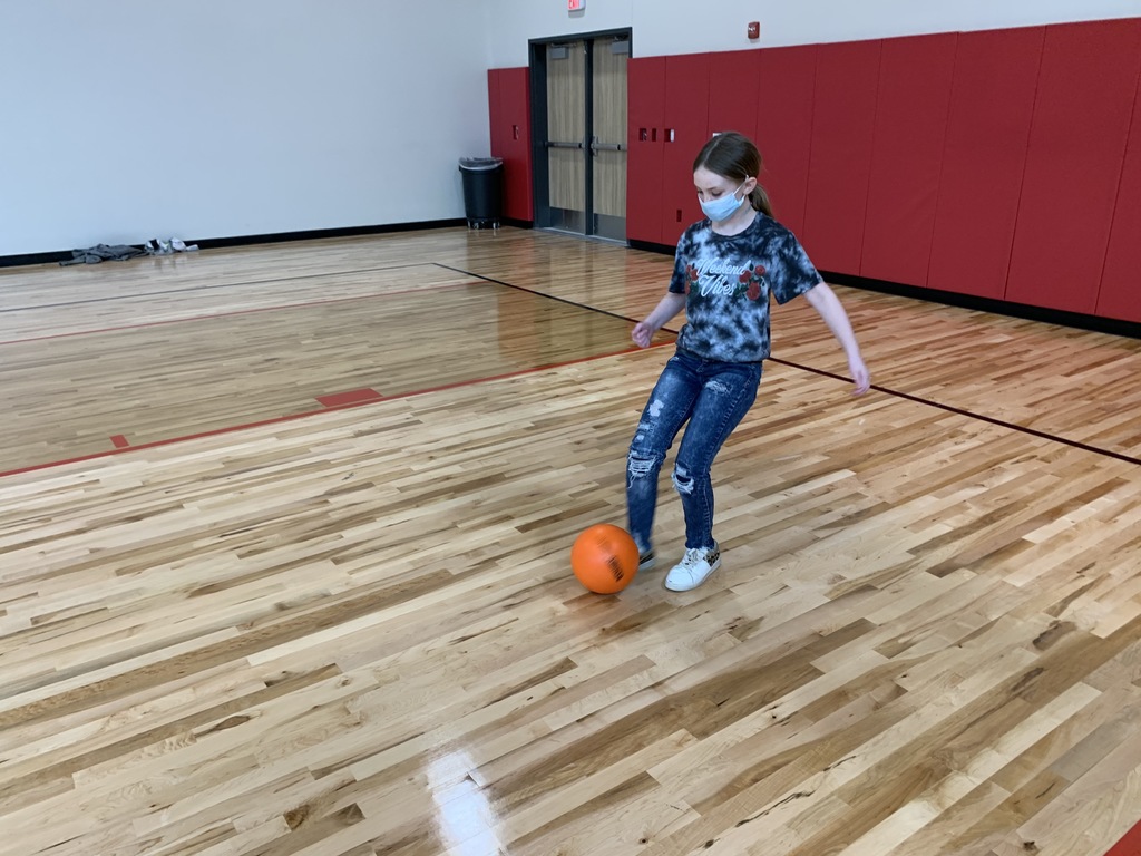 Mrs. Steuart always plans the best games for Gym! Kickball is a student favorite. #CPSZEBRAPRIDE