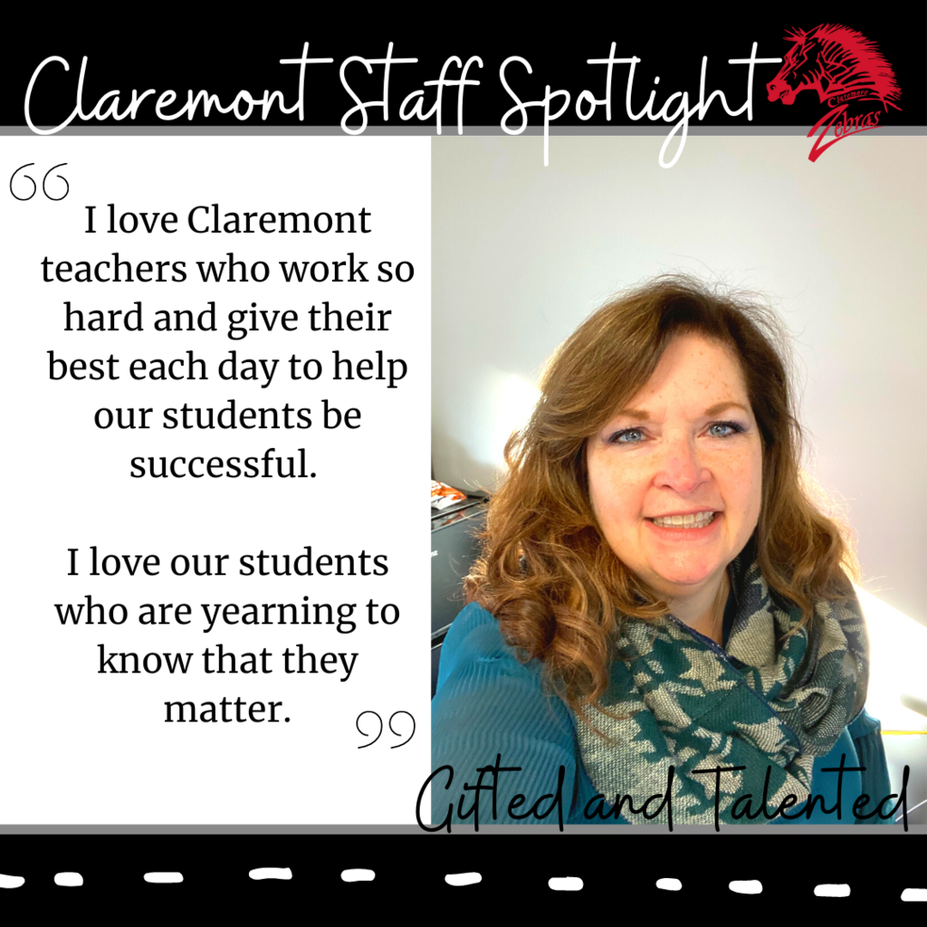 My name is Teresa Miles and I teach 3rd-5th grade Gifted and Talented. I have been in education for 21 years and at CPS for 17 years. I attended Northeastern State University where I received a degree in Elementary Education. I have been married to my husband for 4 years, I have 4 children and we have 11 grandchildren between us. I enjoy reading, swimming, biking, hiking and board games. My favorite quote is "I can do all things through Christ who gives me strength." #CPSZEBRAPRIDE