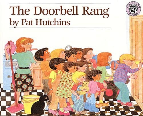 We read The Doorbell Rang. It’s about a mom who makes a dozen cookies for her two kids to share.