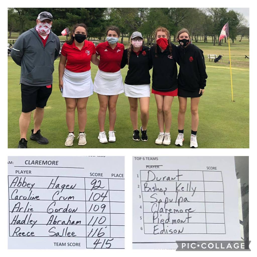 The Lady Zebras trudged through the howling winds today at Pryor Creek golf course for regionals.