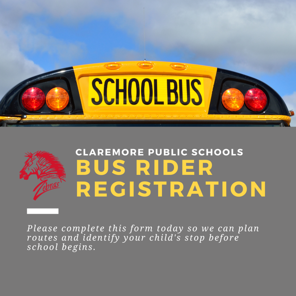 Flyer encouraging parents to register their bus rider.