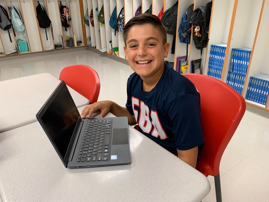 boy with laptop