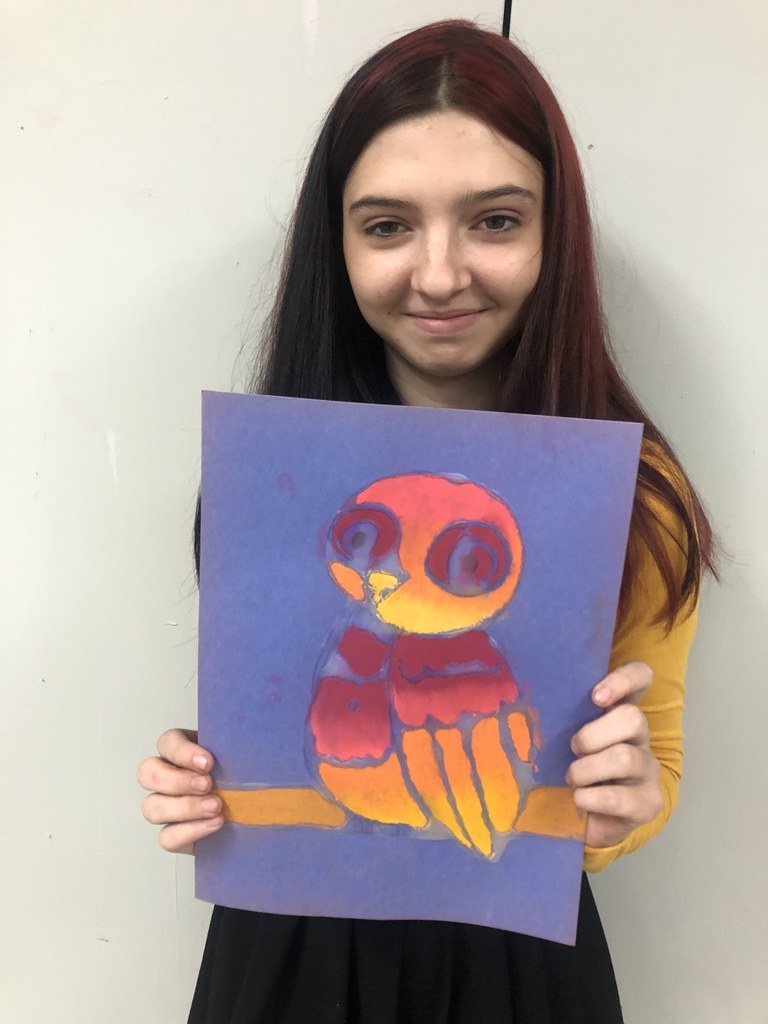 girl with owl art