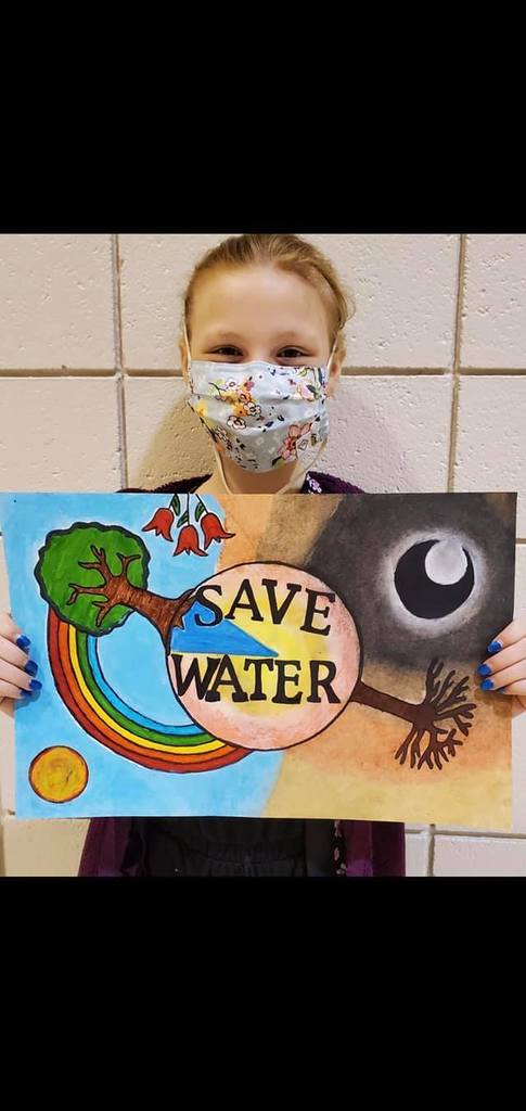 CLAREMONT STUDENTS SHINE! Last year, 2- 5th graders from Claremont won the GRAND PRIZE in Claremore's Conservation Poster Contest. The winning art piece was enlarged and placed on the side of a City truck permanently. We are so proud of all who participated, and so proud to have Claremont recognized in this way! #CPSZEBRAPRIDE