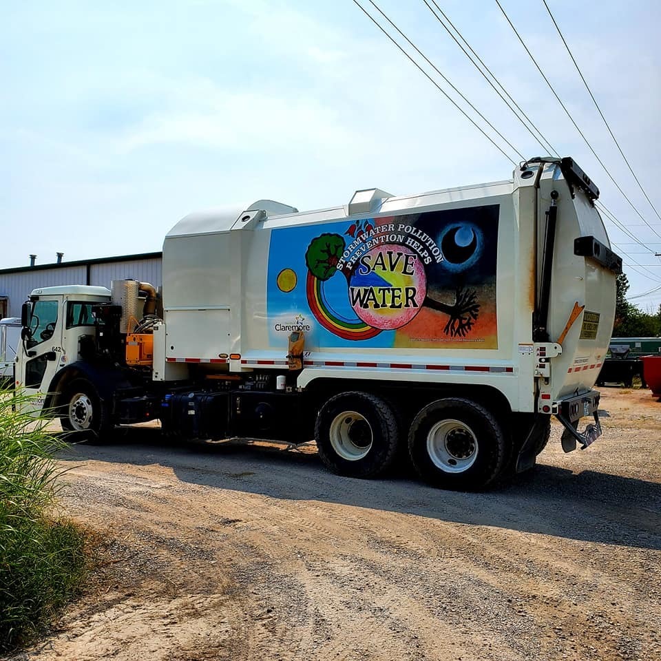 CLAREMONT STUDENTS SHINE! Last year, 2- 5th graders from Claremont won the GRAND PRIZE in Claremore's Conservation Poster Contest. The winning art piece was enlarged and placed on the side of a City truck permanently. We are so proud of all who participated, and so proud to have Claremont recognized in this way! #CPSZEBRAPRIDE