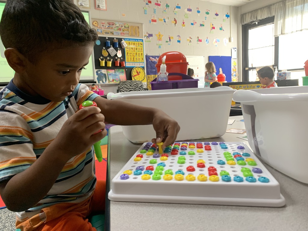 Pre-K loves centers! Did you know that centers can help students grow socially while also becoming more self-aware? The time that students spend in centers increases time management skills, regulation skills and even helps students to identify their own interests. #CPSZEBRAPRIDE