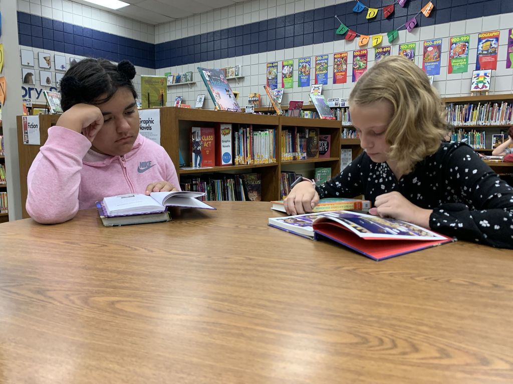 When time allows after check out, students have the opportunity to drop everything and read. Mrs. Troyer, our Library Media Specialist, makes it her goal to help students develop a love for reading, and incorporating this into her class-time is just one of the ways she encourages students to grow to love reading! #CPSZEBRAPRIDE