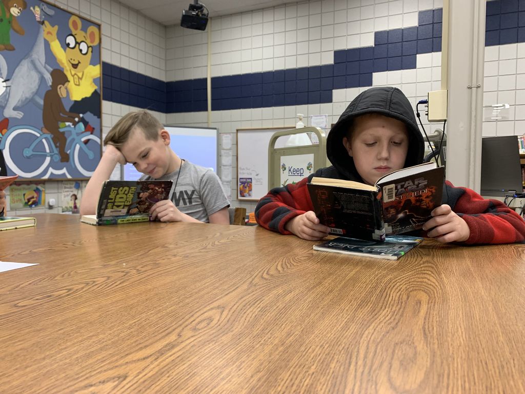 When time allows after check out, students have the opportunity to drop everything and read. Mrs. Troyer, our Library Media Specialist, makes it her goal to help students develop a love for reading, and incorporating this into her class-time is just one of the ways she encourages students to grow to love reading! #CPSZEBRAPRIDE