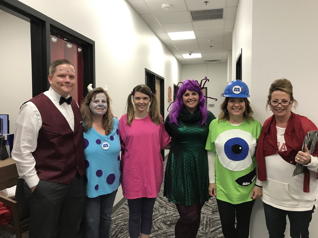 CHS staff dressed up as mosters inc characters
