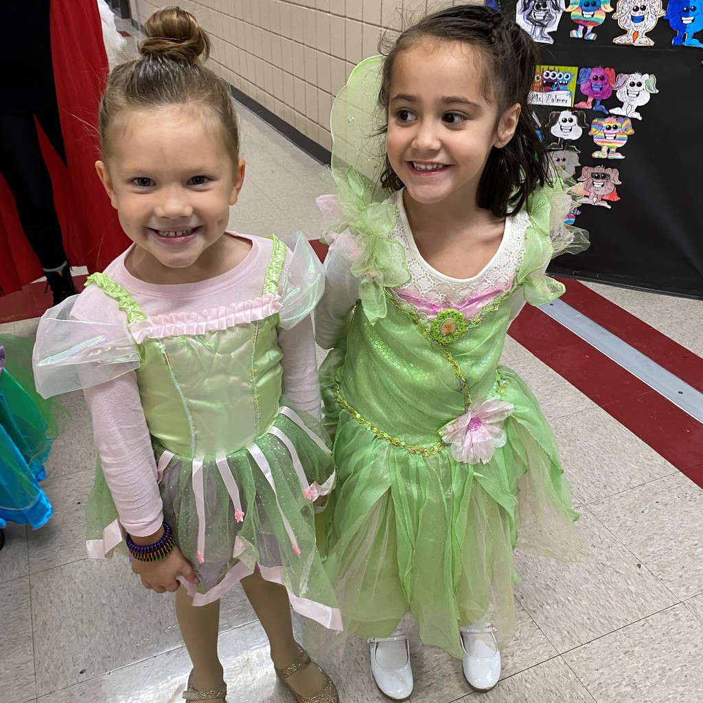 tow girls dressed as tinkerbell