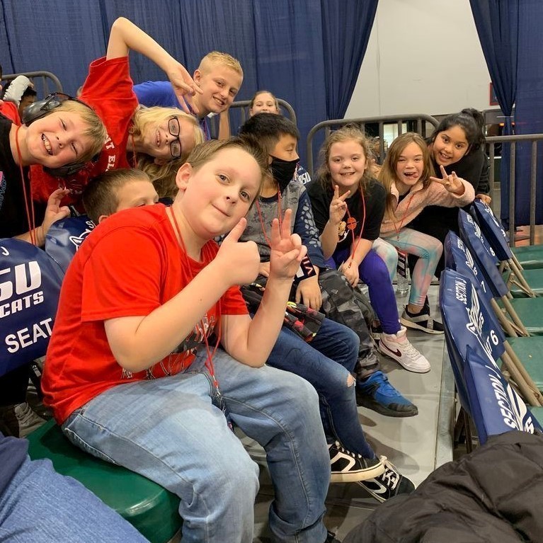 students smiling and being silly