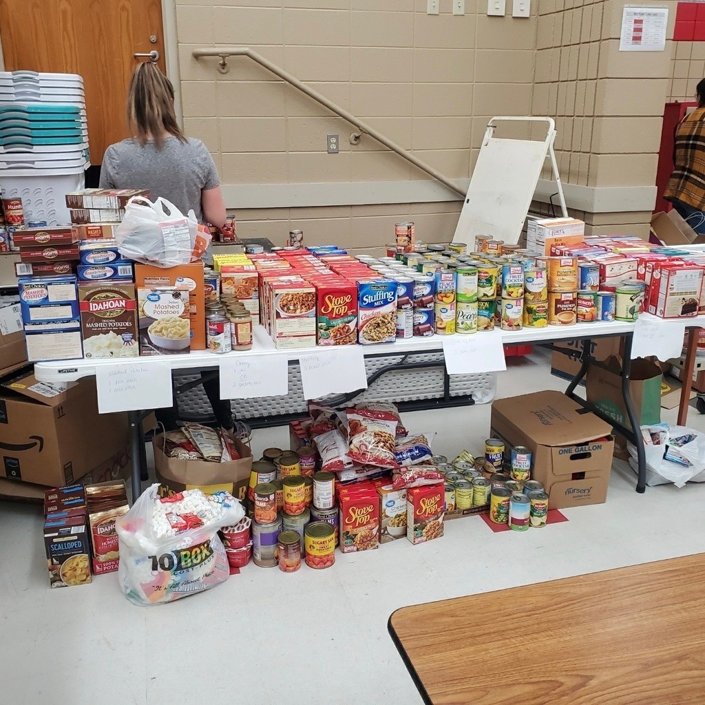 over 2000 food items on a table