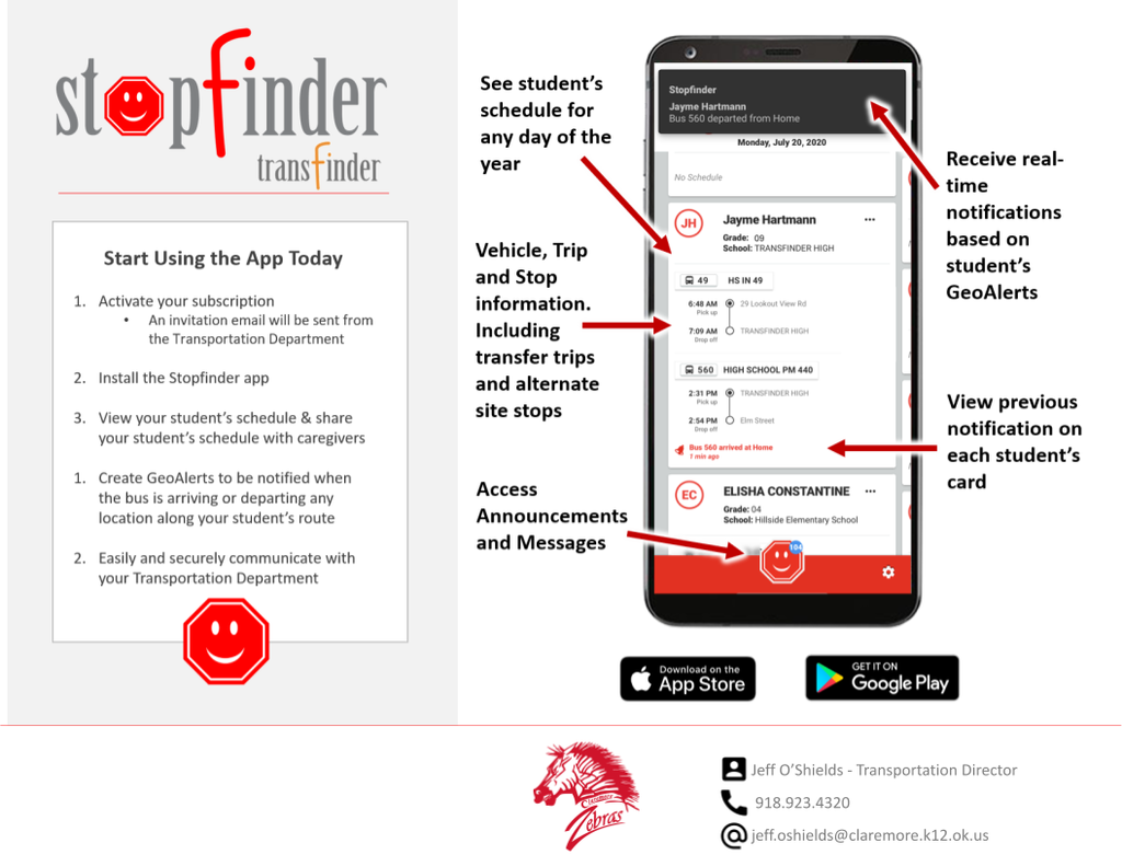 stopfinder app instructions 