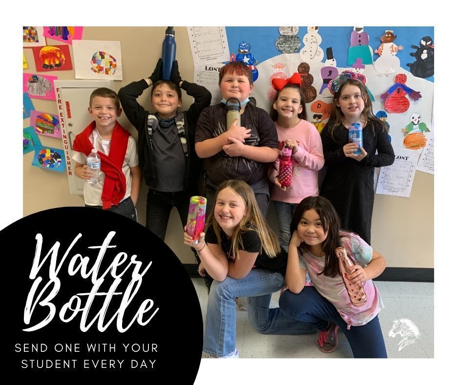 students with water botttles