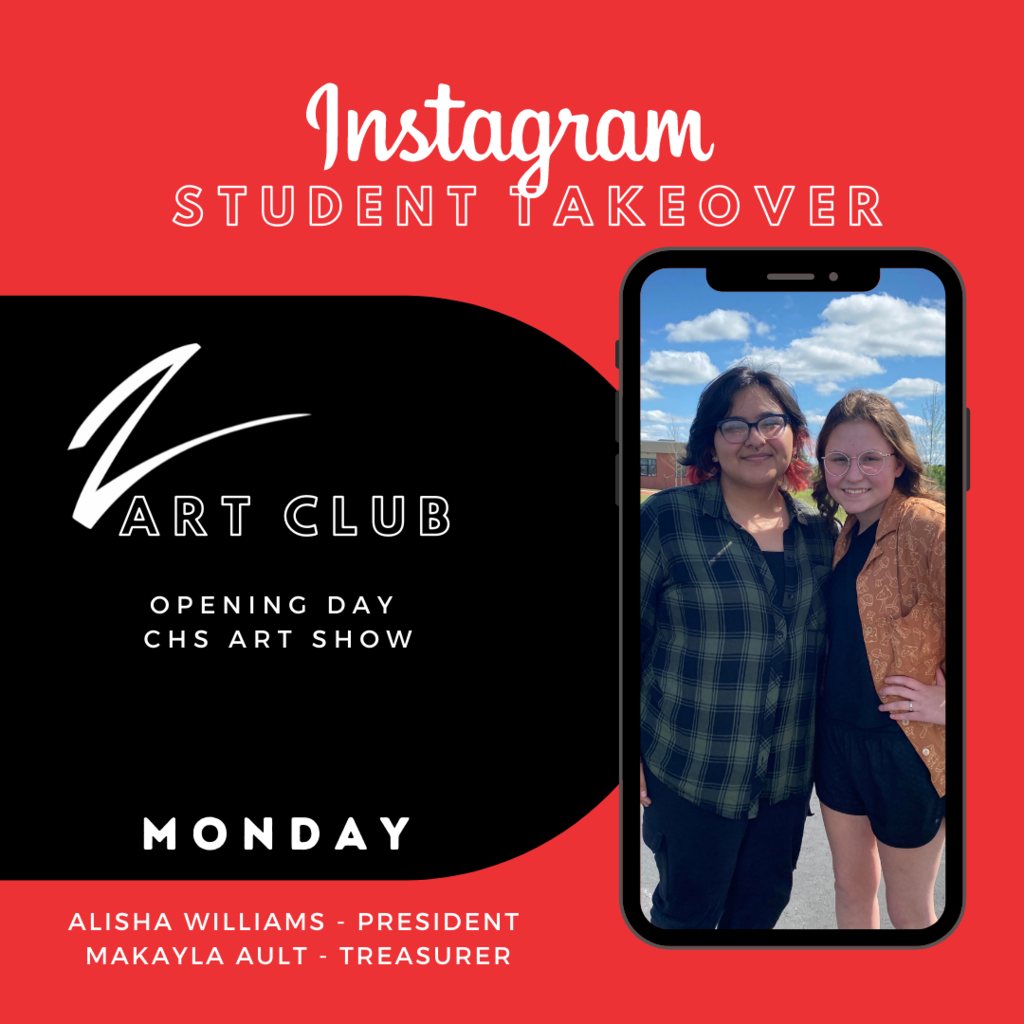 Art Club President Alisha Williams and Treasurer Makayla Ault 