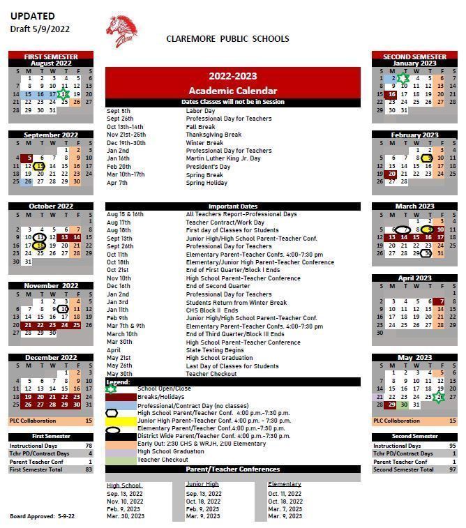 22-23 Acdemic Calendar