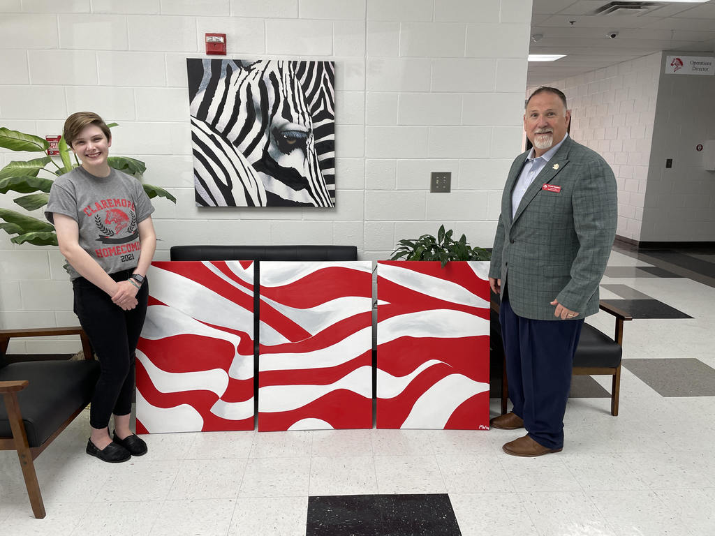 morgan, mr. frazier and zebra painting 