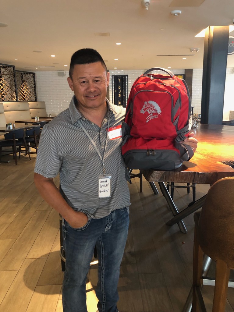 man with backpack
