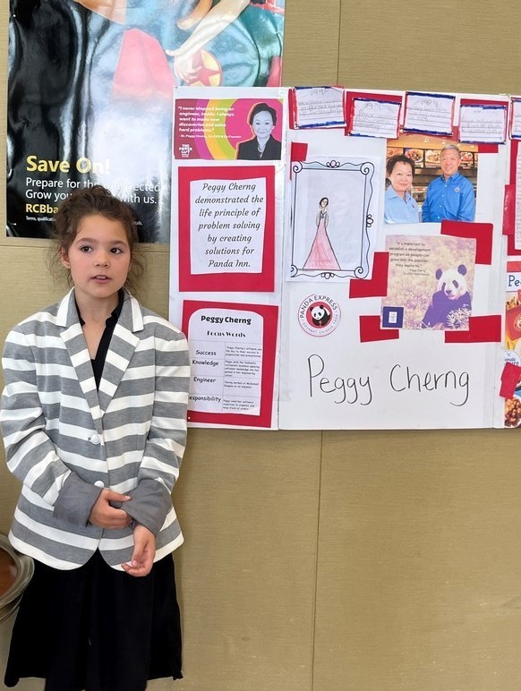 student dressed as peggy cherng