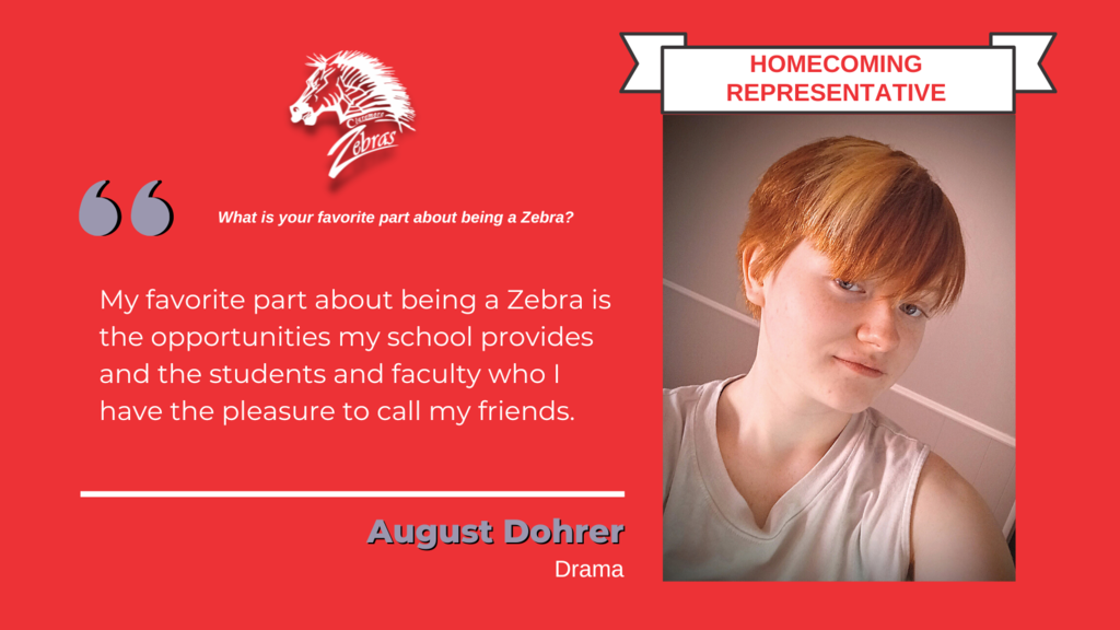 portrait of august and quote
