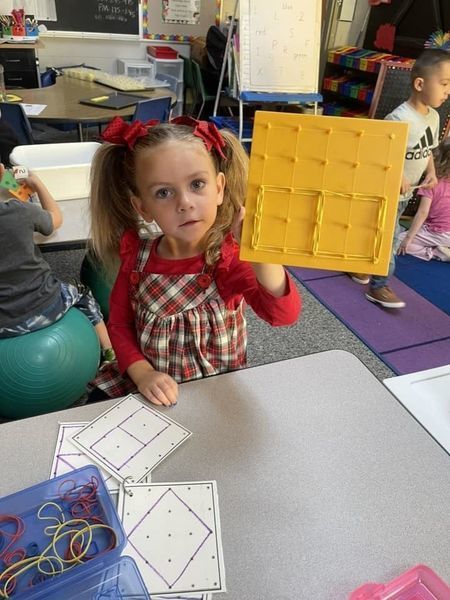 Prek students doing learning activities 