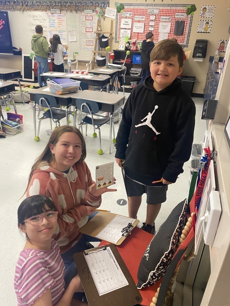 students on a scavenger hunt