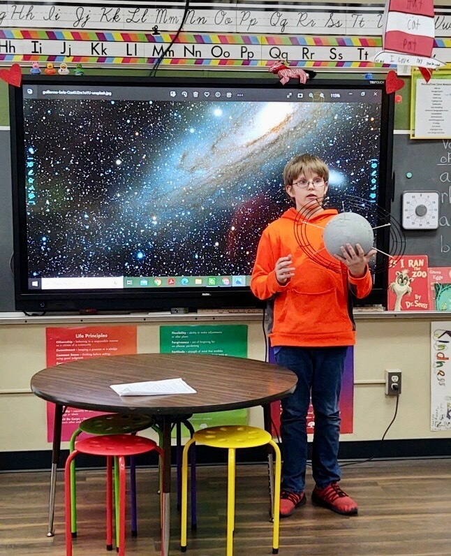Students in Mrs. Tidwell's class researched the planets in our solar system and then created model planets or solar systems and presented about their planet in front of their peers!   We have to say their work was "out of this world!"   #CPSZEBRAPRIDE
