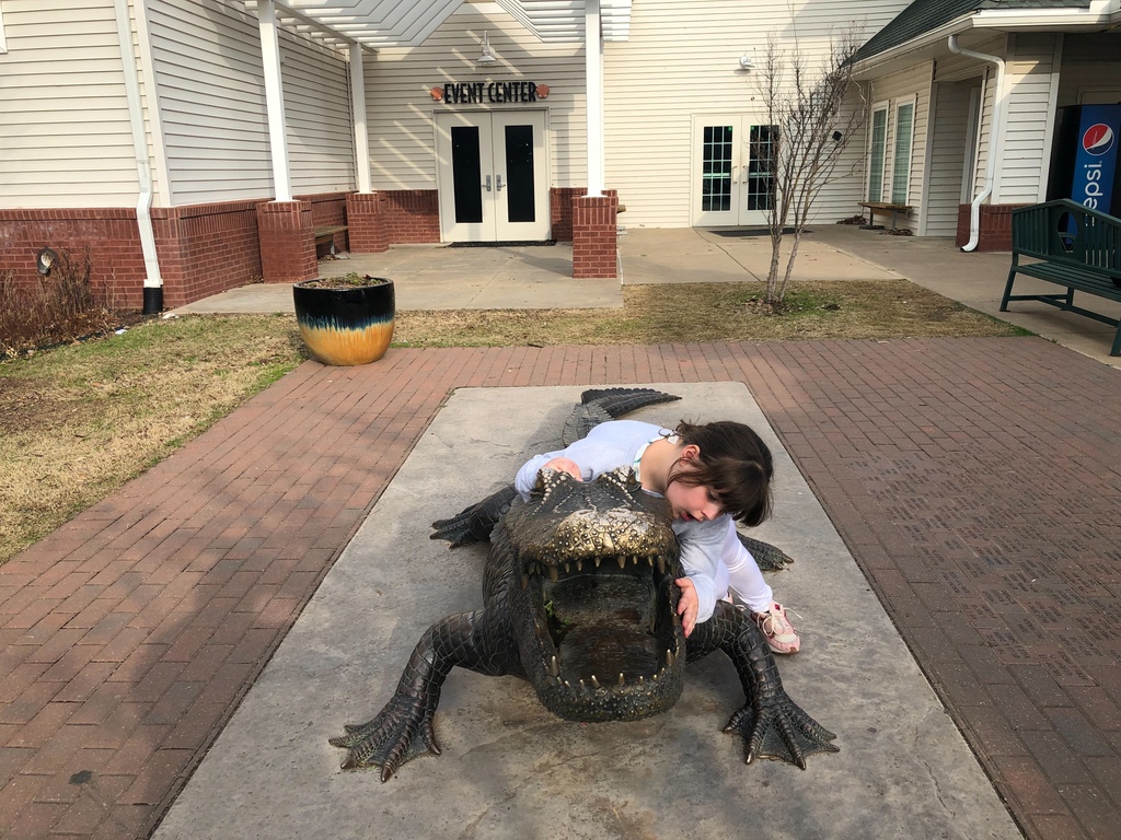 girl with alligator statue