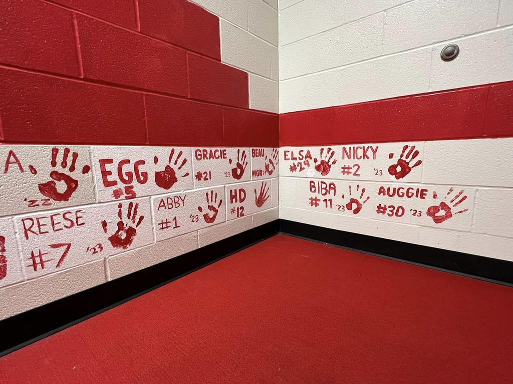 handprints on the wall 