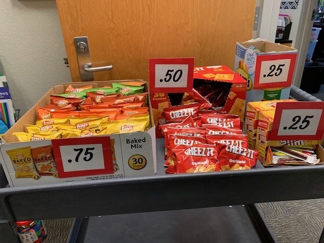 SNACK CART TOMORROW DURING RISE AND SHINE