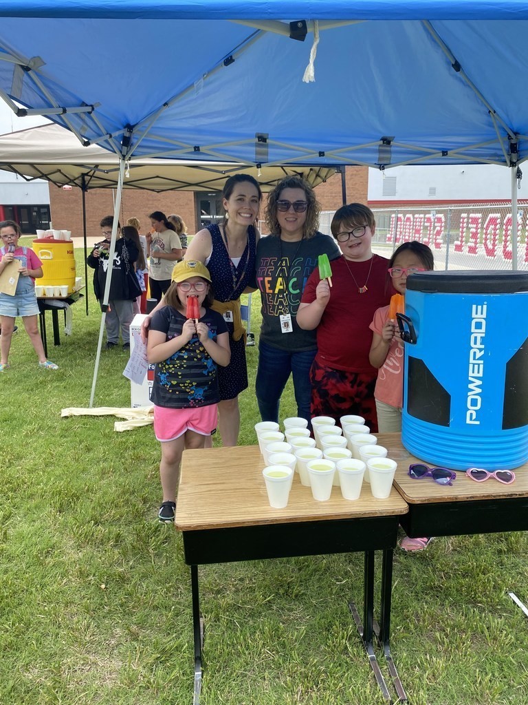 Elementary students enjoying a field day
