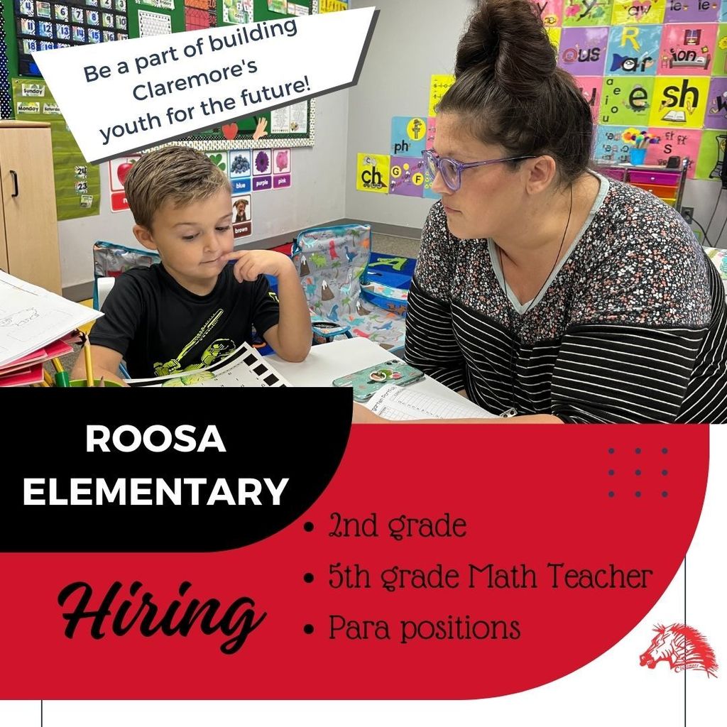 Be a part of building Claremore's youth for the future!  Roosa is Hiring 
