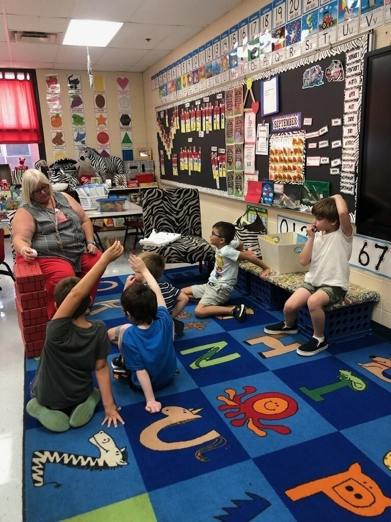 students doing an interactive lesson in connection to a story