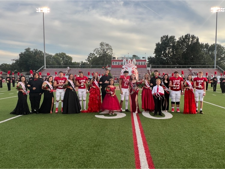 claremore Homecoming Court on the field
