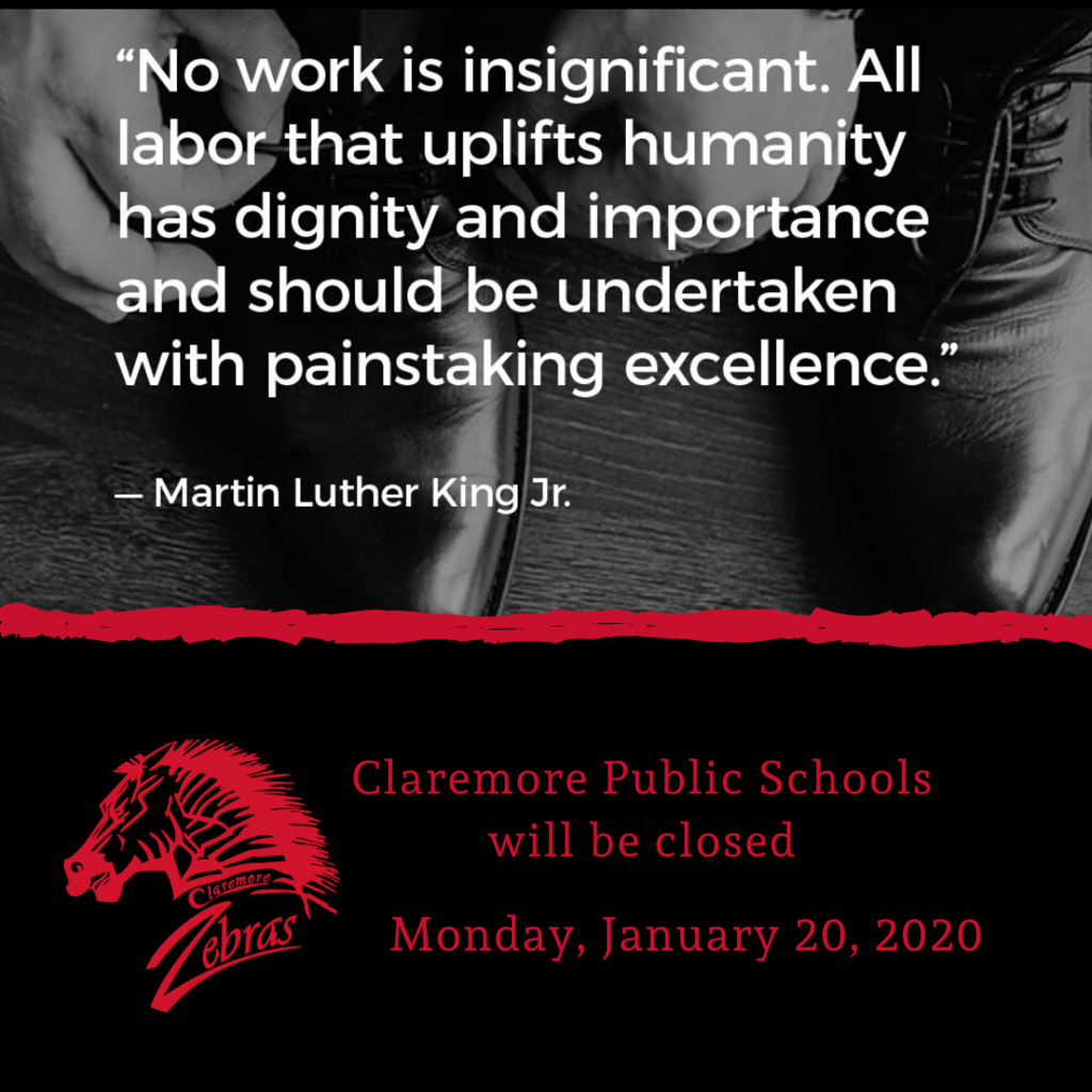 Martin Luther King Day 2020 - NO SCHOOL