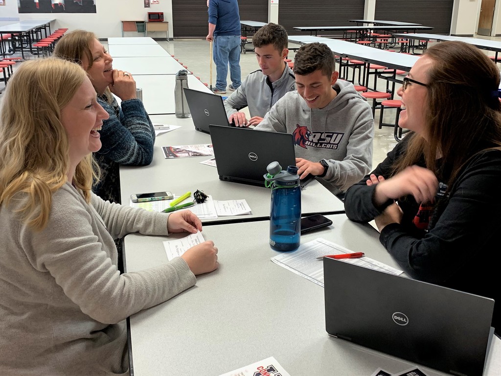 Our GEAR UP representatives are meeting with CHS seniors that intend to enroll at RSU about the Connect U event coming up in April.  