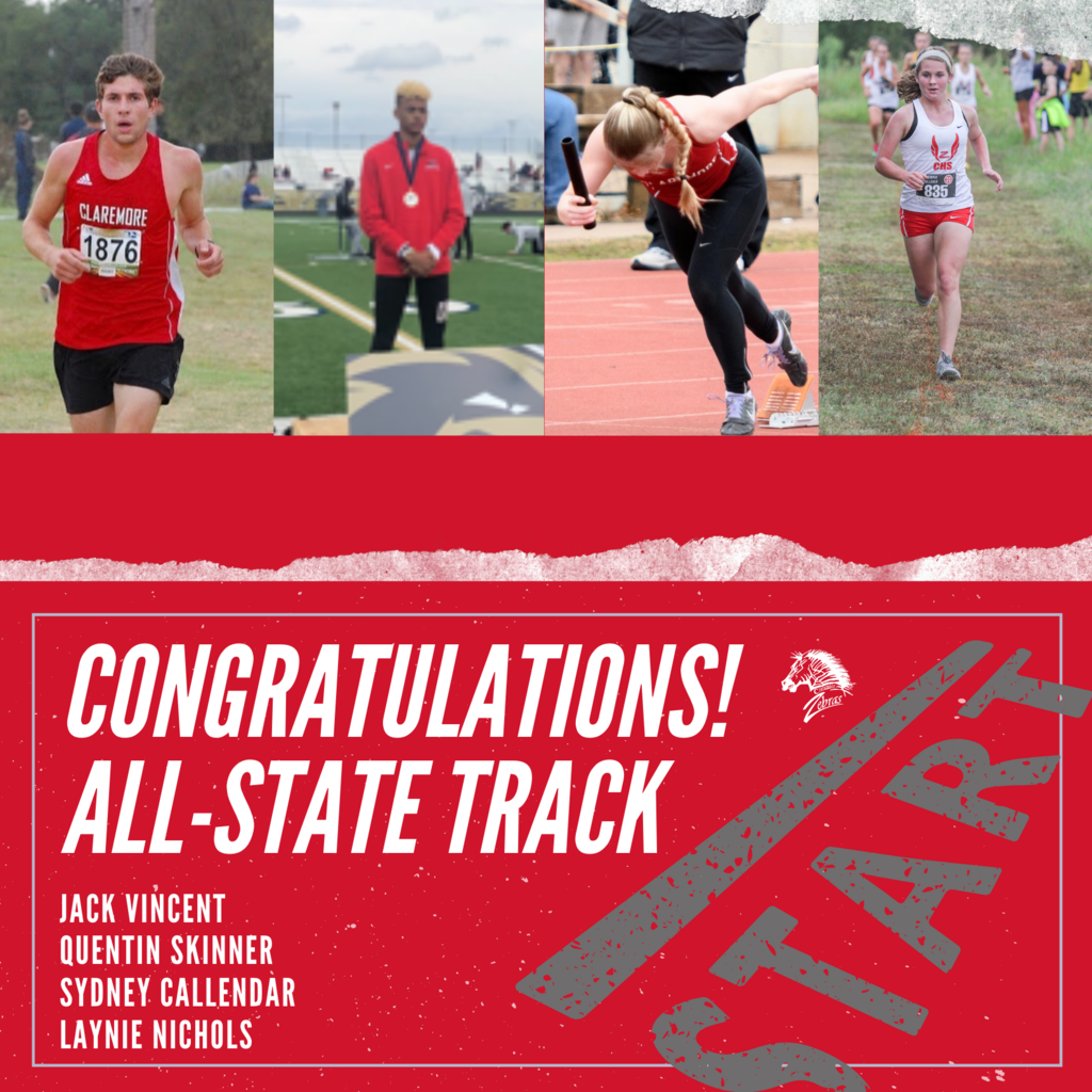 COVID-19 didn't stop 4 of our student-athletes from making the All-State Track Team!    Congratulations 🏃  Jack Vincent 🏃  Quentin Skinner 🏃  Sydney Callendar 🏃  Laynie Nichols  #CPSZEBRAPRIDE
