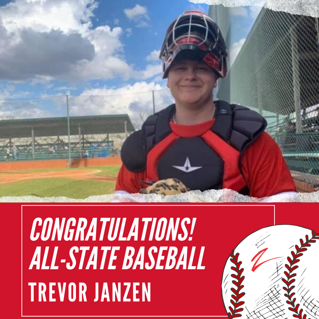 Trevor Janzen named to the 2020 All State Baseball Team.     Be great on and off the field!    #CPSZEBRAPRIDE  