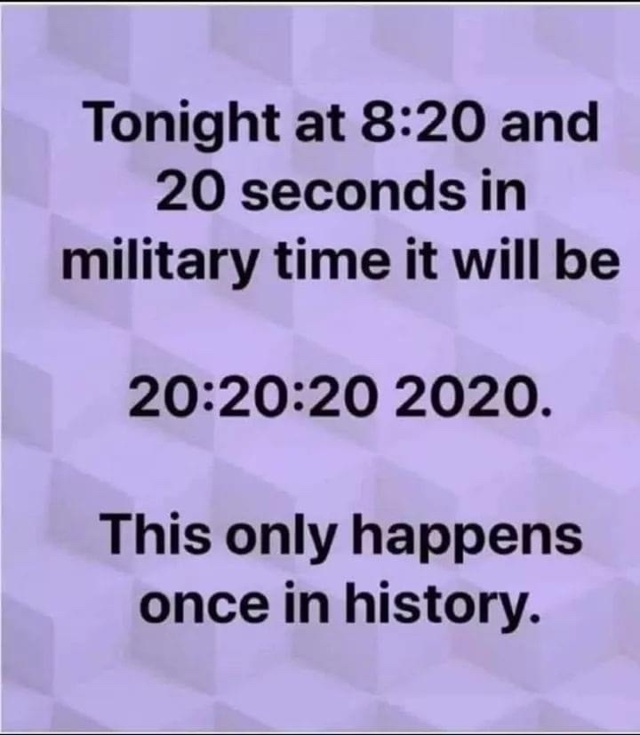 8:20 on 2020